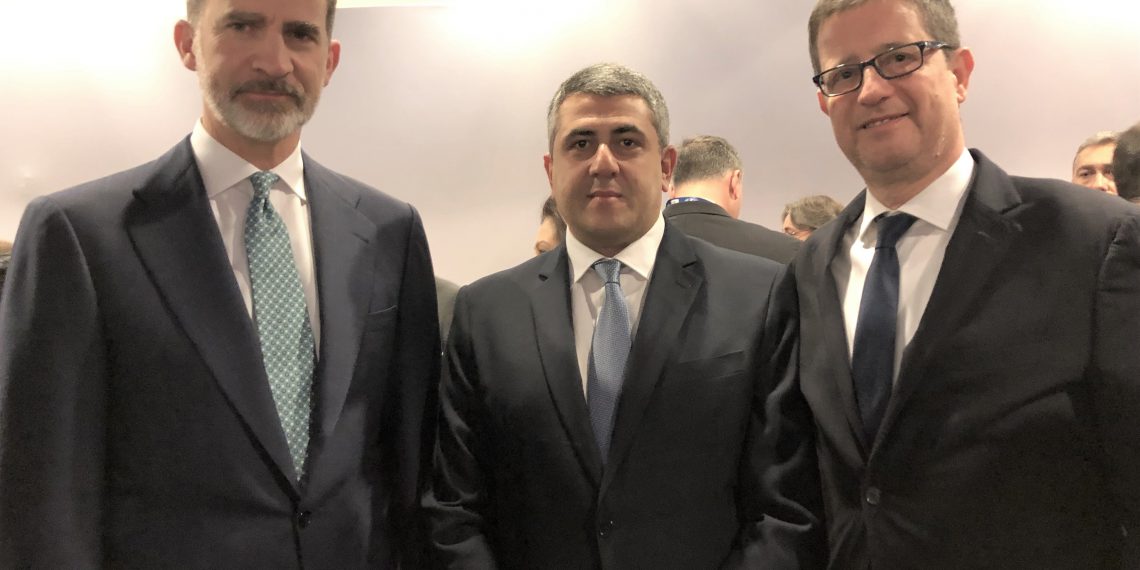 Ο Γ.Γ. Τουριστικής Πολιτικής και Ανάπτυξης κ. Γ. Τζιάλλας με το Βασιλιά Φελίπε της Ισπανίας και τον Γ.Γ. του Παγκόσμιου Οργανισμού Τουρισμού των Ηνωμένων Εθνών, UNWTO, κ. Zurab Pololikashvili