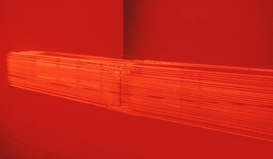 Stephen Antonakos Red Neon From Wall to Wall 1968