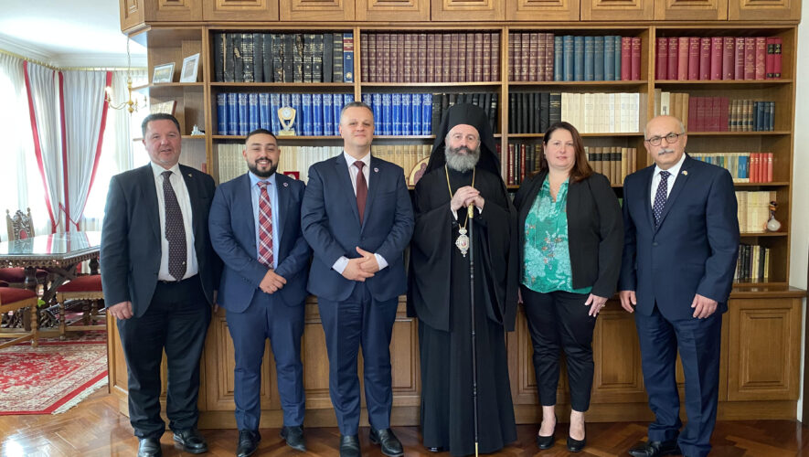 του Αρχιεπισκόπου Μακαρίου με αντιπροσωπεία της Αρμενικής Εθνικής Επιτροπής Αυστραλίας