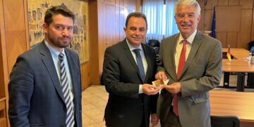 Συνάντηση του ΥπΑΑΤ, Γ. Γεωργαντά με τον πρεσβευτή της Γερμανίας