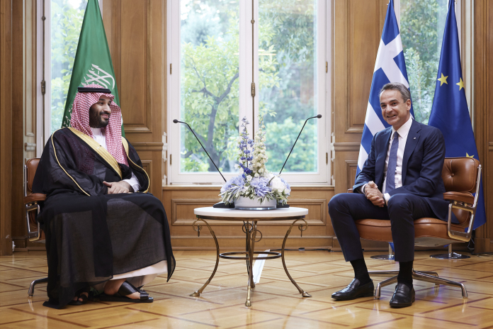 Συνάντηση του Πρωθυπουργού με τον Πρίγκιπα της Σαουδικής Αραβίας Mohammed bin Salman bin Abdulaziz Al Saud