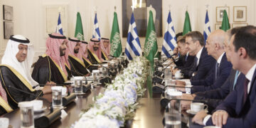 Συνάντηση του Πρωθυπουργού με τον Πρίγκιπα της Σαουδικής Αραβίας Mohammed bin Salman bin Abdulaziz Al Saud