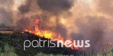 Φωτιά στα Άγναντα: Οι φλόγες «έγλειψαν» τα σπίτια – Μάχη πυροσβεστών και πολιτών να τα σώσουν