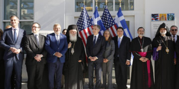 Στα εγκαίνια της βόρειας πτέρυγας της Αμερικανικής Πρεσβείας στην Αθήνα, παρουσία του Μπλίνγκεν,  ο Γ. Πατούλης 